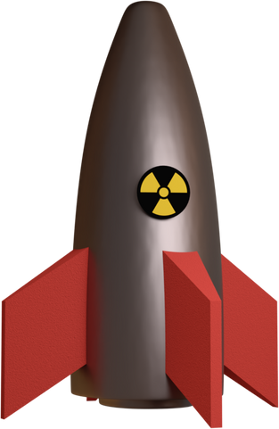 Nuclear Rocket Illustration 